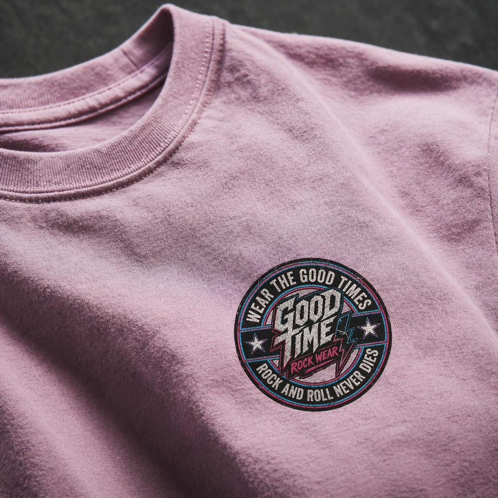 Good Time Rock Wear Badge Tee Unisex – Lavender