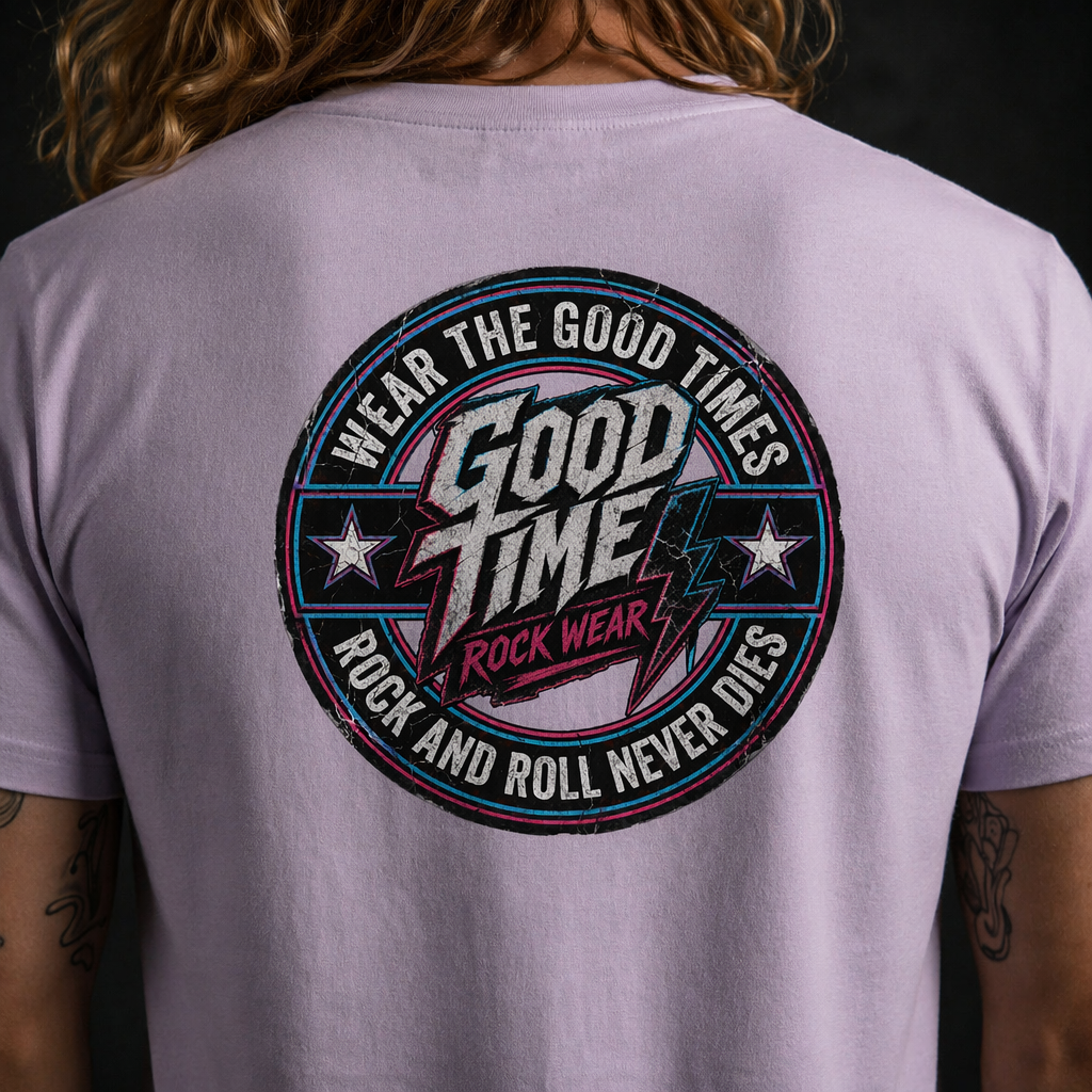 Good Time Rock Wear Badge Tee Unisex – Lavender