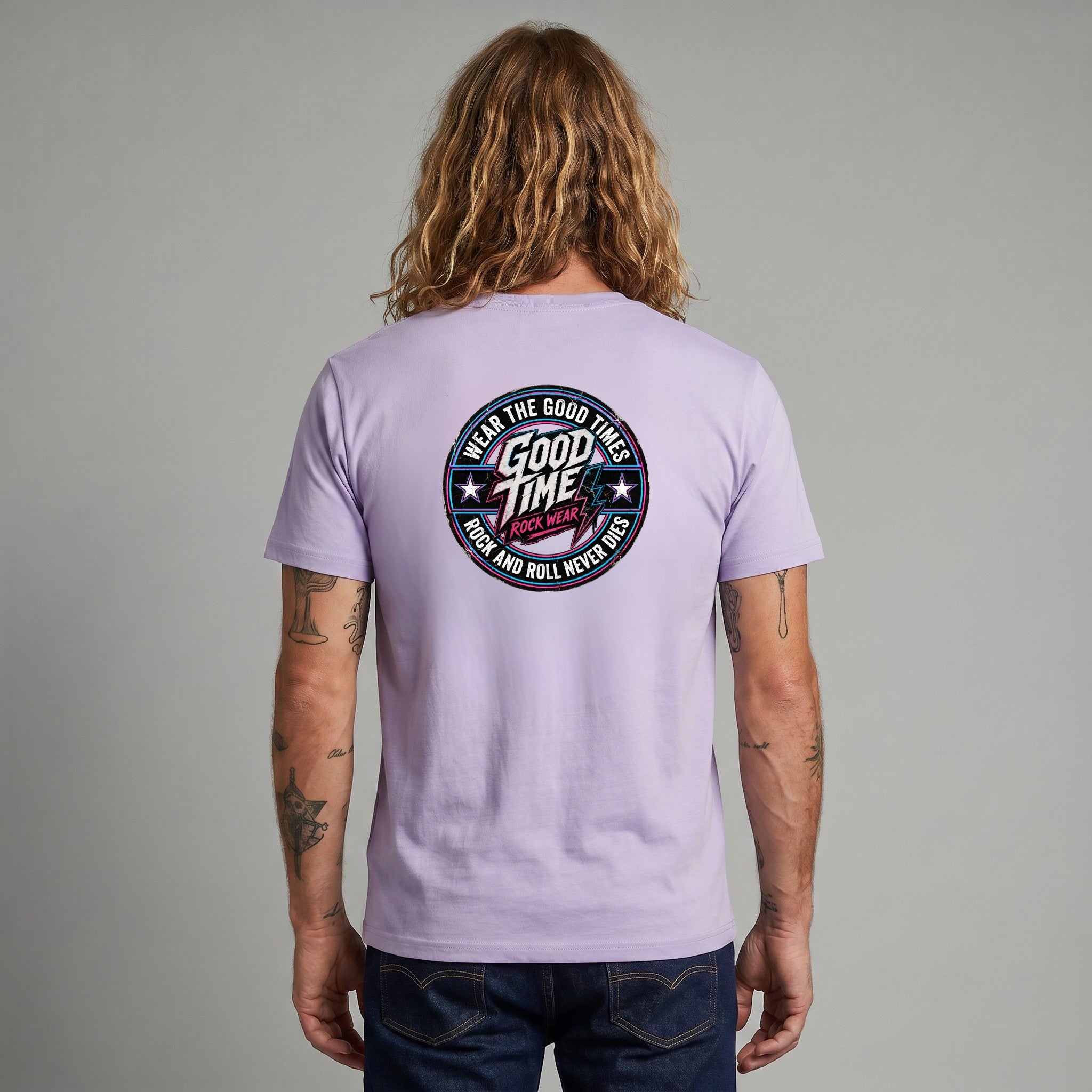Good Time Rock Wear Badge Tee Unisex – Lavender
