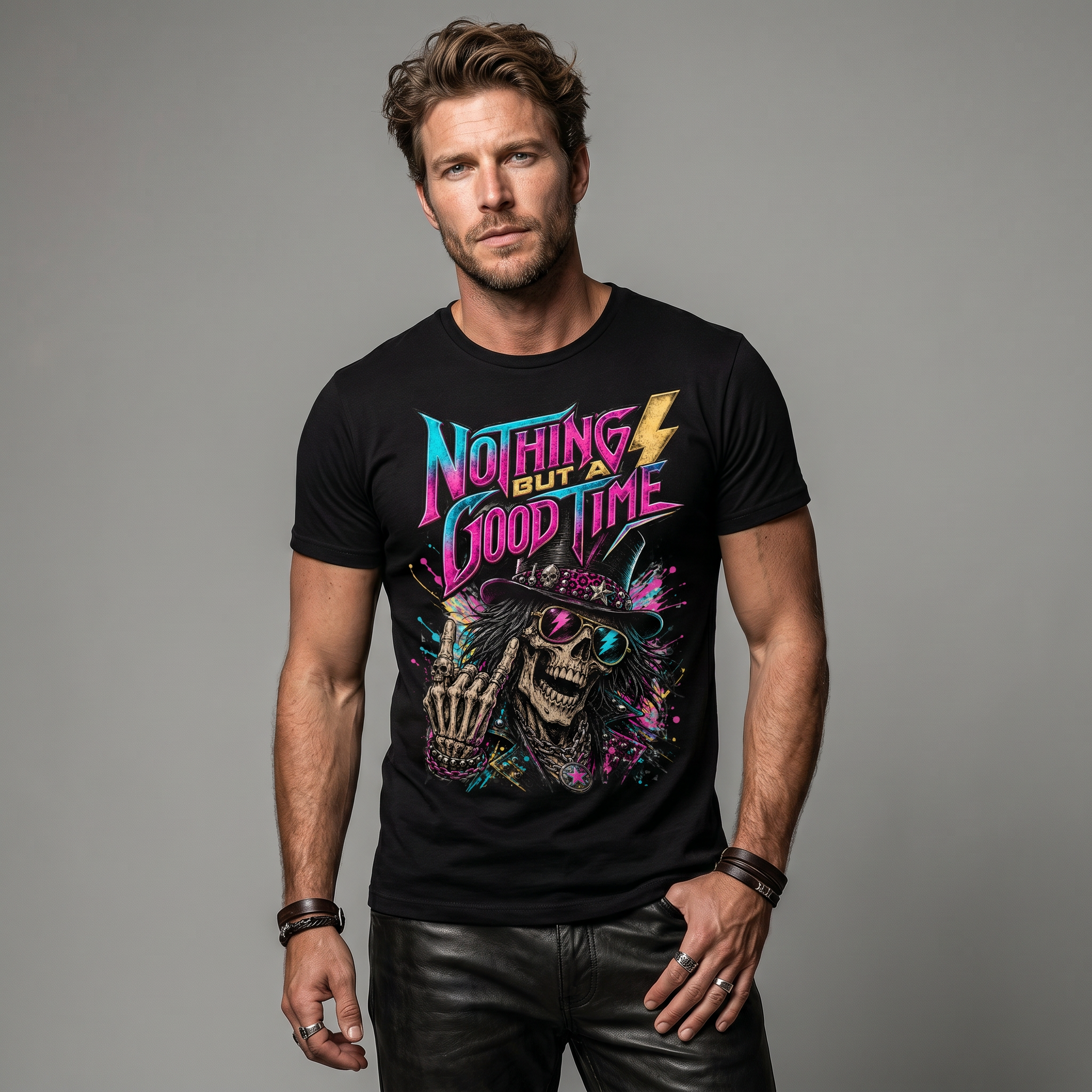 Nothing But A Good Time Top Hat Rocker Tee
