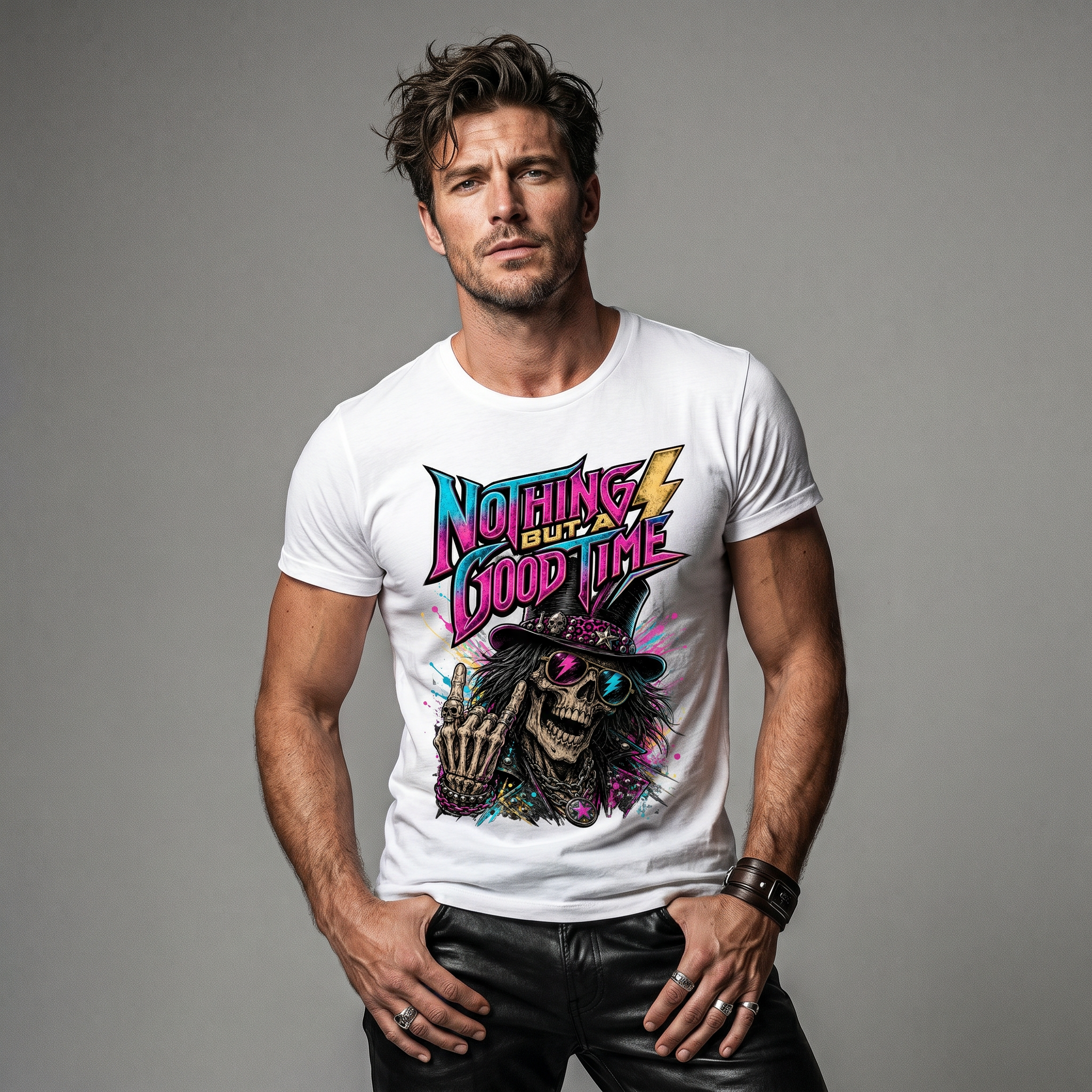 Nothing But A Good Time Top Hat Rocker Tee
