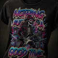 Nothing But A Good Time Skull Rocker Tee – Women's Cut
