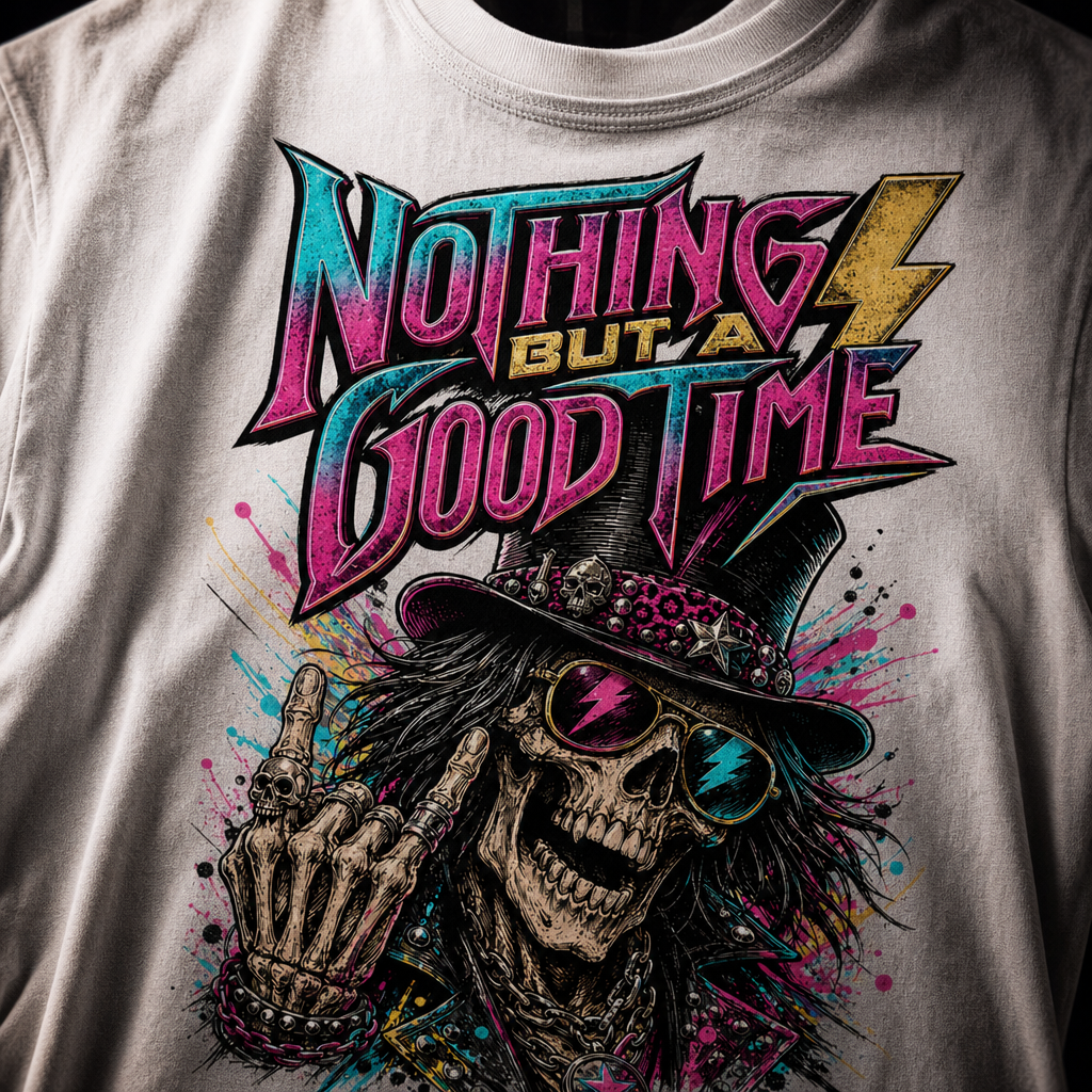 Nothing But A Good Time Top Hat Rocker Tee