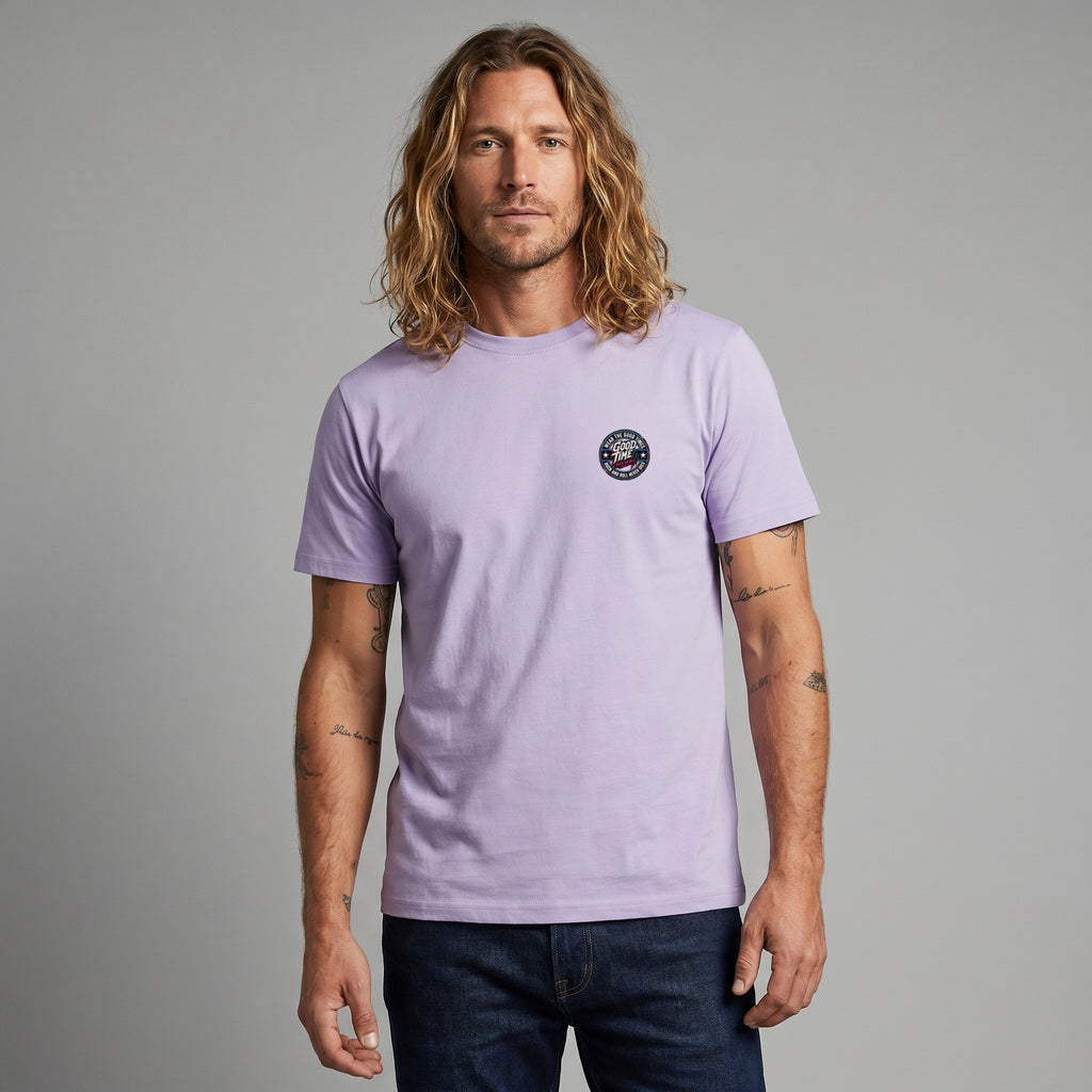 Good Time Rock Wear Badge Tee Unisex – Lavender